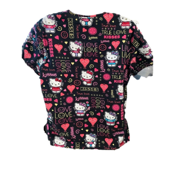 HELLO Kitty  Short Sleeved Scrub Top - Picture 2 of 8